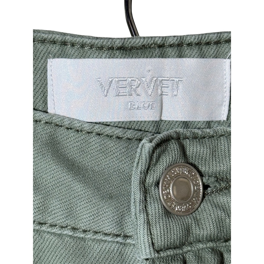 Vervet Blue Sage Green Cargo Pants 27 Womens Wide Leg Utility - Picture 3 of 11